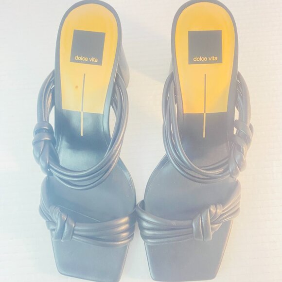 Dolce Vita Black Twisted Strap Sandals – Size 10 - Picture 8 of 16